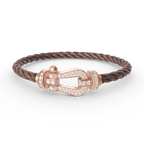 FORCE LARGE HORSESHOE FULL DIAMOND BRACELET ROSE GOLD