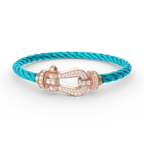 FORCE LARGE HORSESHOE FULL DIAMOND BRACELET ROSE GOLD
