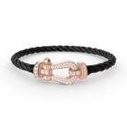 FORCE LARGE HORSESHOE FULL DIAMOND BRACELET ROSE GOLD