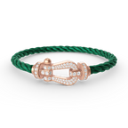 FORCE LARGE HORSESHOE FULL DIAMOND BRACELET ROSE GOLD