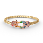 FORCE LARGE HORSESHOE  COLORED DIAMOND BRACELET ROSE GOLD