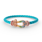 FORCE LARGE HORSESHOE  COLORED DIAMOND BRACELET ROSE GOLD