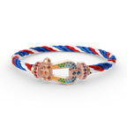 FORCE LARGE HORSESHOE  COLORED DIAMOND BRACELET ROSE GOLD