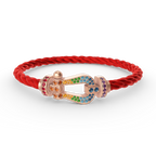 FORCE LARGE HORSESHOE  COLORED DIAMOND BRACELET ROSE GOLD