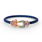 FORCE LARGE HORSESHOE  COLORED DIAMOND BRACELET ROSE GOLD