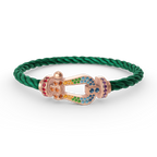 FORCE LARGE HORSESHOE  COLORED DIAMOND BRACELET ROSE GOLD