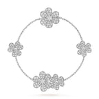 FRIVOLE SILVER 5 FLOWERS BRACELET