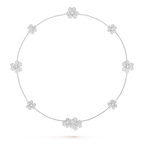 FRIVOLE SILVER 9 FLOWERS NECKLACE