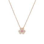 FRIVOLE ROSE GOLD FLOWER DIAMOND NECKLACE