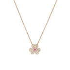 FRIVOLE ROSE GOLD FLOWER DIAMOND NECKLACE