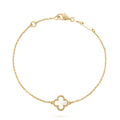 CLOVER WHITE MOP SINGLE FLOWER BRACELET
