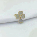 SWEET CLOVER WHITE MOP RING