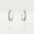 LOVE DIAMOND SILVER HOOP EARRINGS